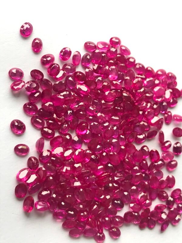 103.8 Cts Ruby Oval Shape 4x3mm Red Color Gemstone From Burma All are per cts price , Contact us directly to buy this item