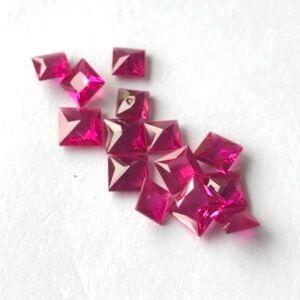 Ruby Carree P/C 4-6mm Mozambic Red Gemstone