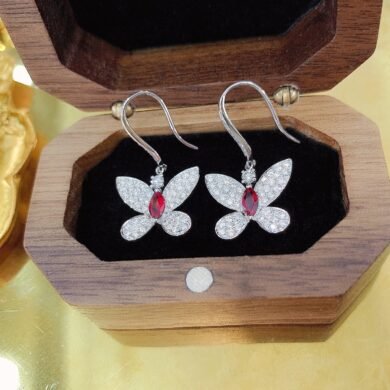 Ruby Earring 0.44 Cts in 18k Gold Jewelry - Image 2