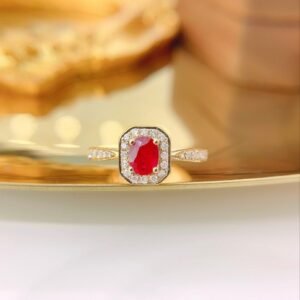 Ruby Ring 0.47 Cts in 18k Gold Jewelry