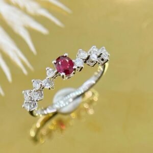 Ruby Ring 0.16 Cts in 18k Gold Jewelry