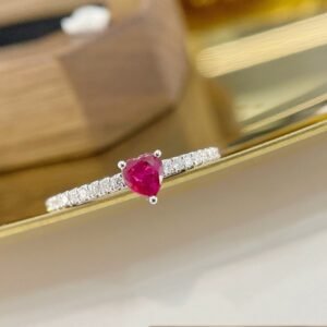 Ruby Ring 0.25 Cts in 18k Gold Jewelry