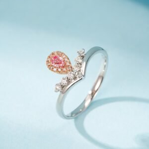 Diamond Ring 0.14 Cts in 18k Gold Jewelry