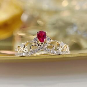 Ruby Ring 0.16 Cts in 18k Gold Jewelry