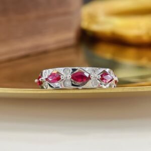 Ruby Ring 0.61 Cts in 18k Gold Jewelry