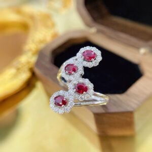 Ruby Ring 0.96 Cts in 18k Gold Jewelry