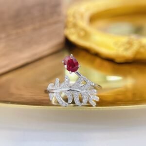 Ruby Ring 0.34 Cts in 18k Gold Jewelry