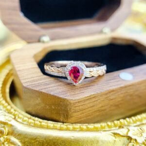 Ruby Ring 0.35 Cts in 18k Gold Jewelry