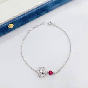 Ruby Bracelet 0.29 Cts in 18k Gold Jewelry