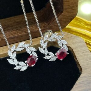 Ruby Pendant 0.52 Cts in 18k Gold Jewelry