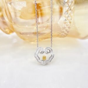 Diamond Pendant 0.10 Cts in 18k Gold Jewelry