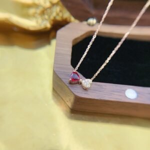 Ruby Pendant 0.33 Cts in 18k Gold Jewelry