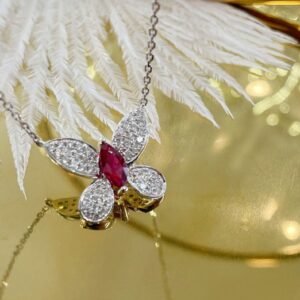 Ruby Pendant 0.31 Cts in 18k Gold Jewelry