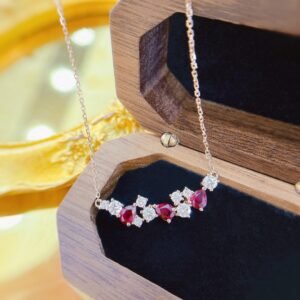 Ruby Pendant 0.72 Cts in 18k Gold Jewelry