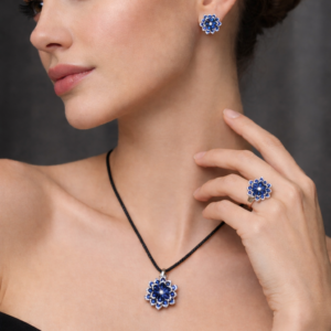 White Gold Plated Pure Silver Set Matching with Sparkling Cubic Stones Gift for Women Memorable