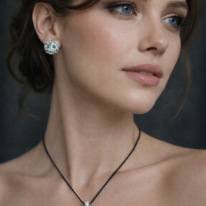 White Gold Plated Pure Silver Set Matching with Sparkling Cubic Stones Gift for Women Memorable