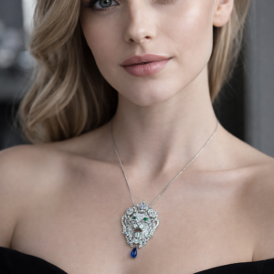 925 Silver Pendant Jewelry in Cubic Zircon for Girls & Women