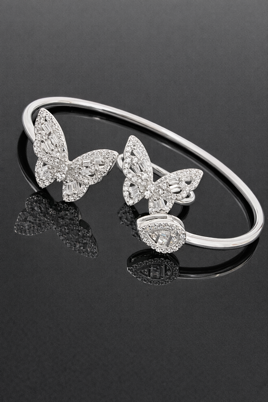 silver bangle Pure Silver Bangle with Ring Set with Sparkling Cubic Zircon Stones Gift for Women Surprise for her 1 silver bangle March 2026