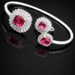 silver bangle Pure Silver Bangle with Ring Set with Sparkling Cubic Zircon Stones Gift for Women UndPriced 6 silver bangle March 2026