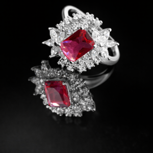 Pure Silver Bangle with Ring Set with Sparkling CZ Stones Gift for Women