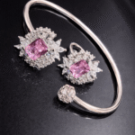 silver bangle Pure Silver Bangle with Ring Set with Sparkling Cubic Zircon Stones Gift for Women Perfect 6 silver bangle March 2026