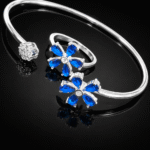 silver bangle Pure Silver Bangle with Ring Set with Sparkling Cubic Zircon Stones Gift for Women Bargain 6 silver bangle March 2026