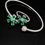 silver bangle Pure Silver Bangle with Ring Set with Sparkling Cubic Zircon Stones Gift for Women Beauty 6 silver bangle March 2026