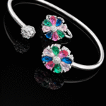 silver bangle Pure Silver Bangle with Ring Set with Sparkling Cubic Zircon Stones Gift for Women Daring 6 silver bangle March 2026