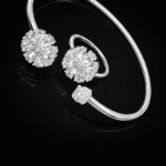 silver bangle Pure Silver Bangle with Ring Set with Sparkling Cubic Zircon Stones Gift for Women Excellent 6 silver bangle March 2026