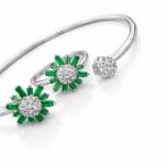 silver bangle Pure Silver Bangle with Ring Set with Sparkling Cubic Zircon Stones Gift for Women Heartwarming 5 silver bangle March 2026