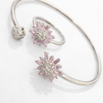 silver bangle Pure Silver Bangle with Ring Set with Sparkling Cubic Zircon Stones Gift for Women Latest 5 silver bangle March 2026