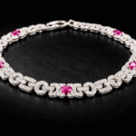 Silver Bracelet Elegant Silver Cubic Zircon Bracelet for Girls & Women Daily Wear Jewelry Adjustable Perfect 6 Elegant silver bracelet with pink gemstones