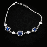 Silver Bracelet Elegant Silver Cubic Zircon Bracelet for Girls & Women Daily Wear Jewelry Adjustable Affordable 6 Silver necklace with blue gemstones