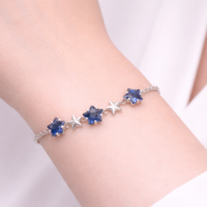 Elegant bracelet with blue stones