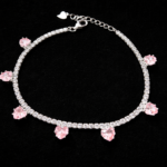Silver Bracelet Elegant Silver Cubic Zircon Bracelet for Girls & Women Daily Wear Jewelry Adjustable Excellent 6 Elegant necklace with pink gemstones