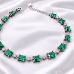 Silver Bracelet Elegant Silver Cubic Zircon Bracelet for Girls & Women Daily Wear Jewelry Adjustable Gift 6 Emerald and diamond necklace on satin