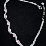 Silver Bracelet Elegant Silver Cubic Zircon Bracelet for Girls & Women Daily Wear Jewelry Adjustable today 6 Elegant silver necklace with pink stones