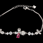 Silver Bracelet Elegant Silver Cubic Zircon Bracelet for Girls & Women Daily Wear Jewelry Adjustable Great 6 Elegant bracelet with pink gemstone