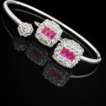 silver bangle Pure Silver Bangle with Ring Set with Sparkling Cubic Zircon Stones Gift for Women Luxury 6 silver bangle March 2026