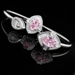 silver bangle Pure Silver Bangle with Ring Set with Sparkling Cubic Zircon Stones Gift for Women Excellent 6 silver bangle March 2026