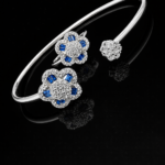 silver bangle Pure Silver Bangle with Ring Set with Sparkling Cubic Zircon Stones Gift for Women Exquisite 6 silver bangle March 2026