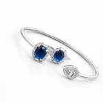 silver bangle Pure Silver Bangle with Ring Set with Sparkling Cubic Zircon Stones Gift for Women Heartwarming 6 silver bangle March 2026