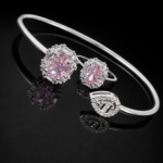 silver bangle Pure Silver Bangle with Ring Set with Sparkling Cubic Zircon Stones Gift for Women Latest 6 silver bangle March 2026