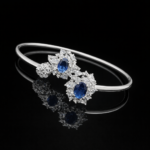 silver bangle Pure Silver Bangle with Ring Set with Sparkling Cubic Zircon Stones Gift for Women Luxury 6 silver bangle March 2026