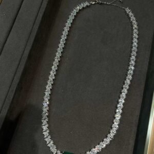 Daily Wear Gold Plated Luxury Silver CZ Necklaces