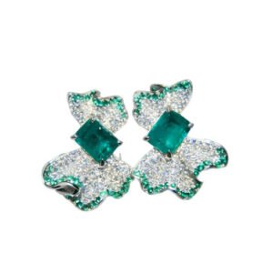 Luxury Gift Idea: Modern Gold Plated 925 CZ Earrings