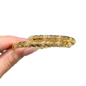 Glam Party Wear Gold Plated Luxury 925 CZ Bangles