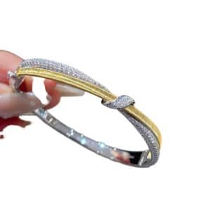Everyday Wear Gold Plated Luxury 925 CZ Bangles