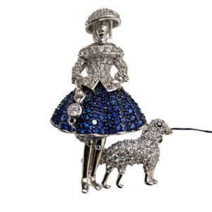 Trendy Everyday Wear Silver CZ Brooches | Minimal