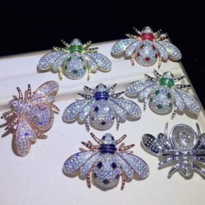 Trendy Fashion Luxury Silver CZ Brooches | Gifts